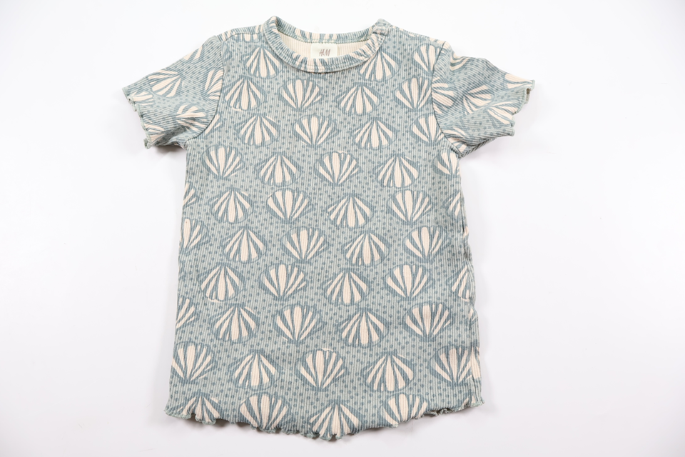 Ribbad tröja från H&M - Storlek 74 - Grön