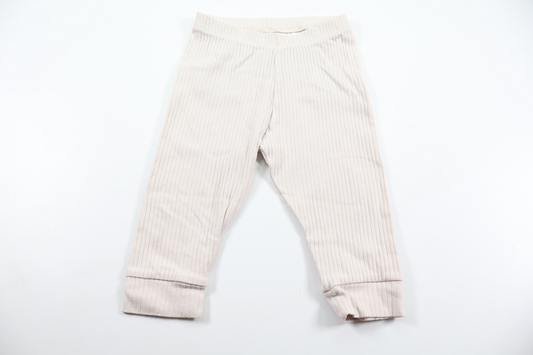 Ribbade byxor från H&M - Storlek 74 - Beige