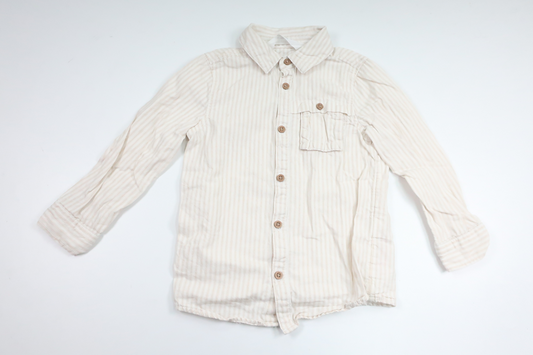 Randig skjorta från Primark - Storlek 98 - Beige
