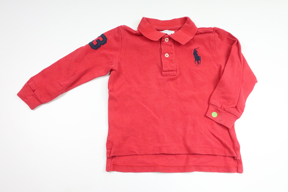 Pikétröja från Ralph Lauren - Storlek 86/92 - Röd