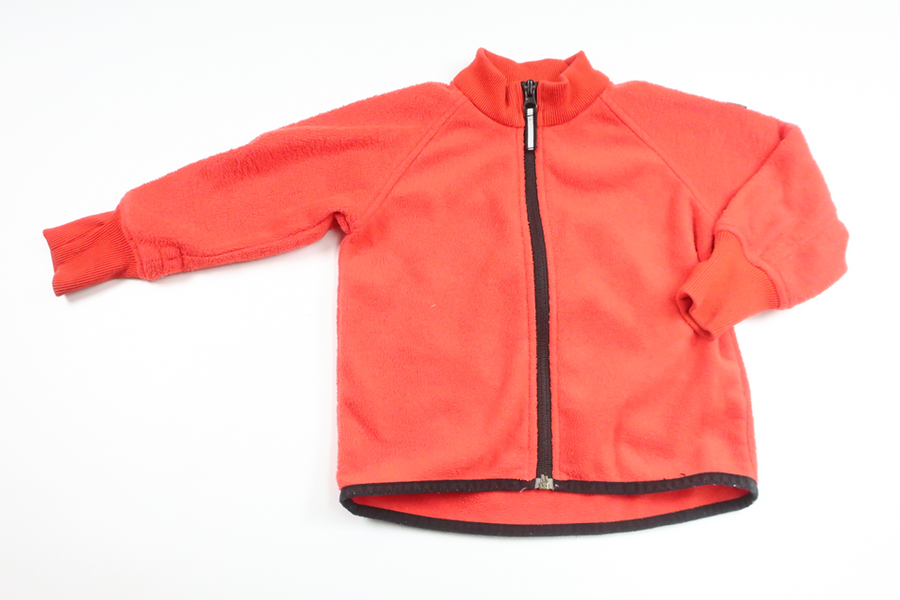 Jacka i frotté från Polarn o. Pyret - Storlek 92 - Röd