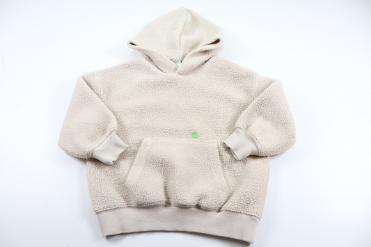 Huvtröja i fleece från H&M - Storlek 104 - Beige