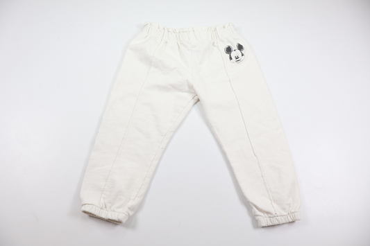 Byxor med Musse Pigg från LC Waikiki - Storlek 92/98 - Vit