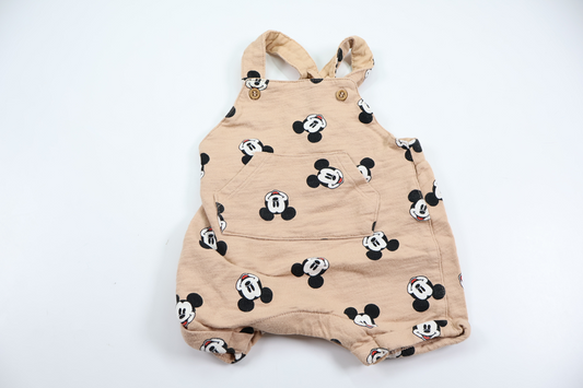 Hängselshorts med Musse Pigg från H&M - Storlek 56 - Beige