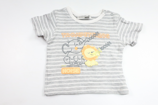 Randig t-shirt från Ergee - Storlek 68 - Grå