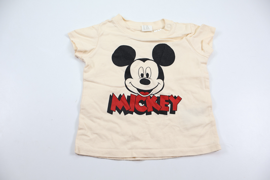 T-shirt med Musse Pigg från H&M - Storlek 62/68 - Benvit