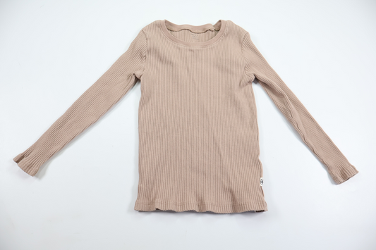Ribbad tröja från Lindex - Storlek 104 - Beige