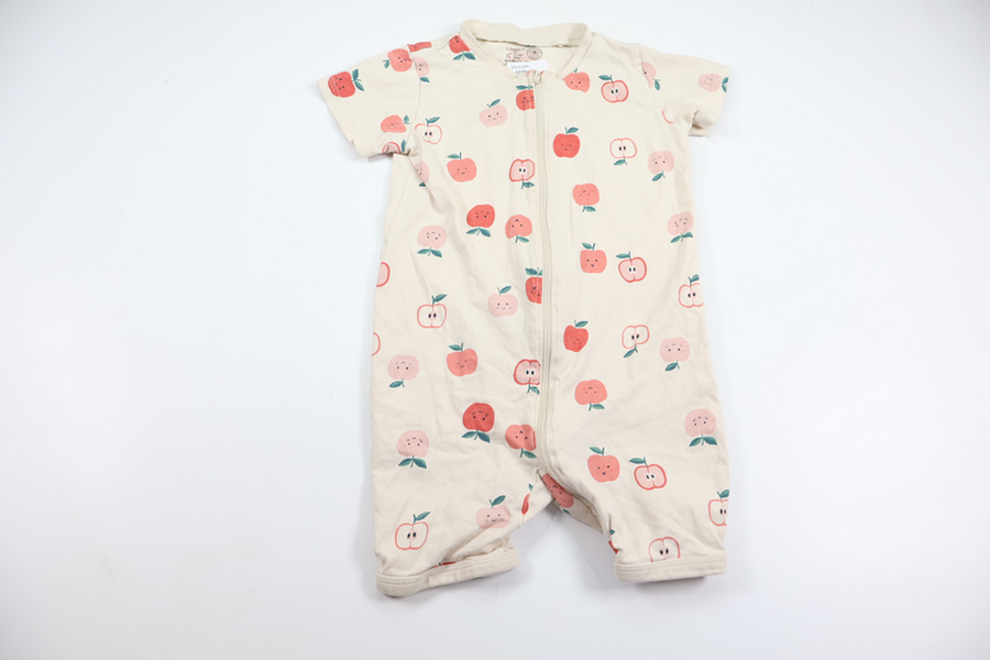Pyjamas med äpplen från Lindex - Storlek 86 - Beige