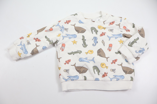 Sweatshirt från ICA I Love Eco - Storlek 74 - Vit
