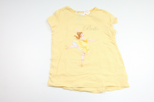 Pyjamas tröja med Belle från H&M - Storlek 122/128 - Gul