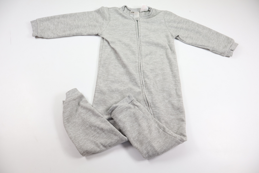 Pyjamas i fleece från H&M - Storlek 98 - Grå