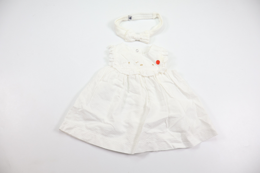 Klänning från Petit Bateau - Storlek 60 - Vit
