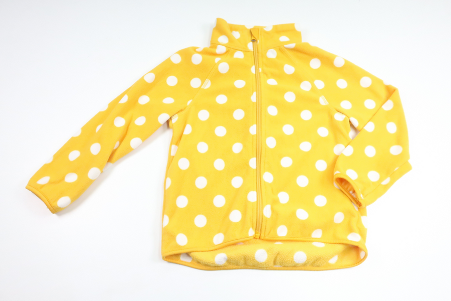 Prickig fleecejacka från H&M - Storlek 110/116 - Gul