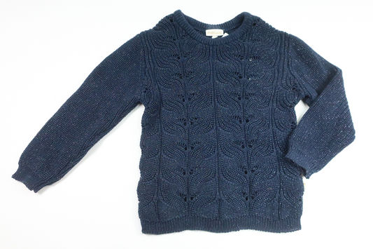 Stickad tröja från PompdeLux - Storlek 110/116 - Marinblå