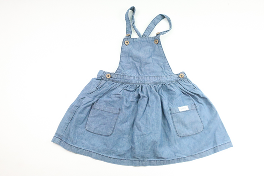 Hängselkjol från Newbie - Storlek 98 - Denim