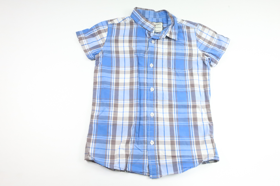 Rutig skjorta från Denim Day - Storlek 128 - Blå