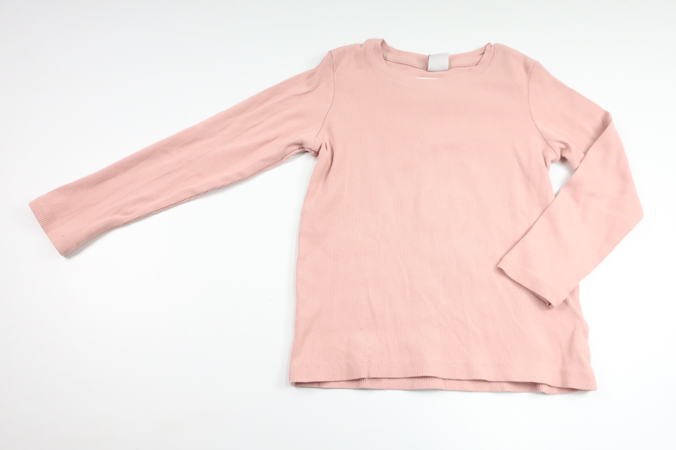 Ribbad tröja från Lindex - Storlek 116 - Rosa