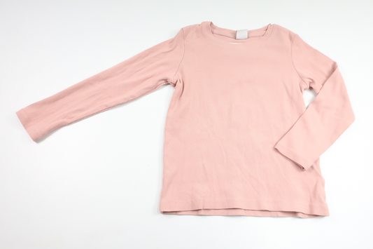 Ribbad tröja från Lindex - Storlek 116 - Rosa