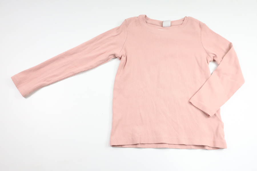 Ribbad tröja från Lindex - Storlek 116 - Rosa