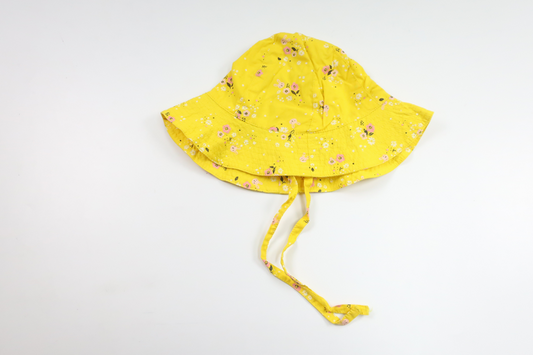 Blommig solhatt från H&M - Storlek 98 - Gul