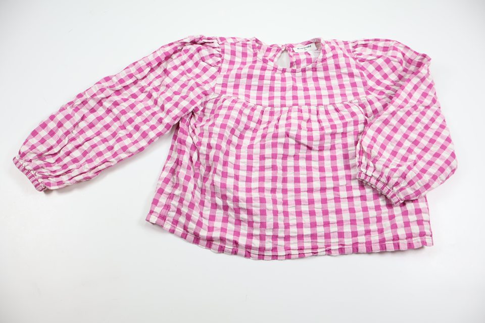 Rutig tröja från Kappahl - Storlek 116 - Rosa