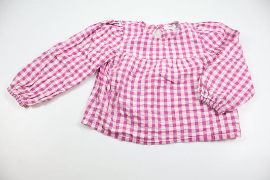 Rutig tröja från Kappahl - Storlek 116 - Rosa