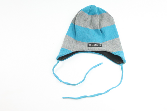 Randig mössa från Villervalla - Storlek 48/50 - Grå