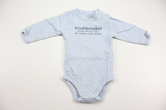 Body "Troublemaker" från Petite Mini - Storlek 56 - Grå