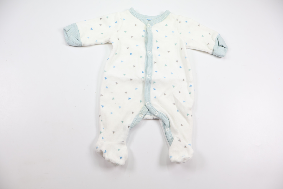 Pyjamas i fleece från Baby Club - Storlek 50 - Vit