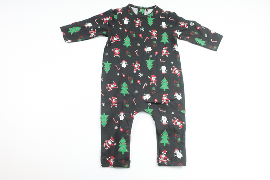 Pyjamas med julmotiv från My Wear Baby - Storlek 74 - Svart
