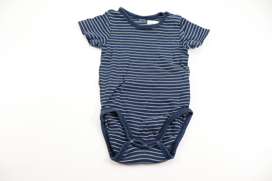 Randig body från H&M - Storlek 74 - Marinblå