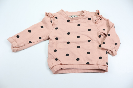 Prickig sweatshirt från Sweetie - Storlek 68 - Rosa