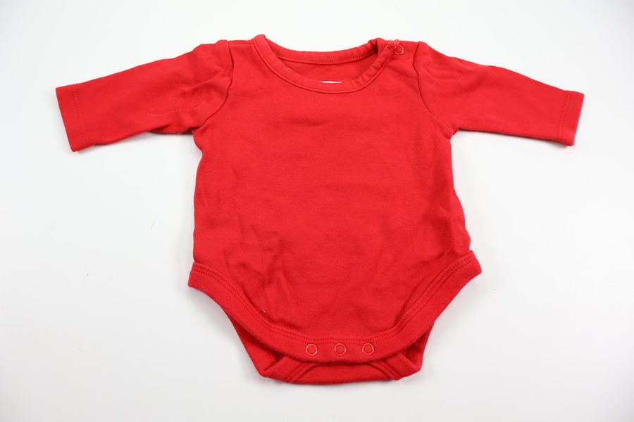 Body från Baby Club by C&A - Storlek 50 - Röd