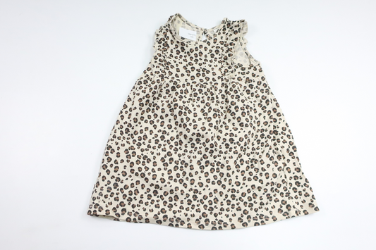Leopardmönstrad klänning från H&M - Storlek 74 - Beige