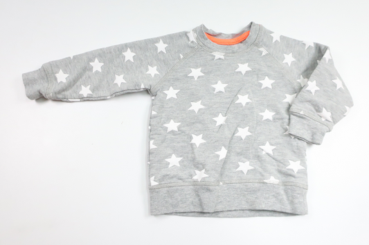 Sweatshirt med stjärnor från My Wear Baby - Storlek 74 - Grå
