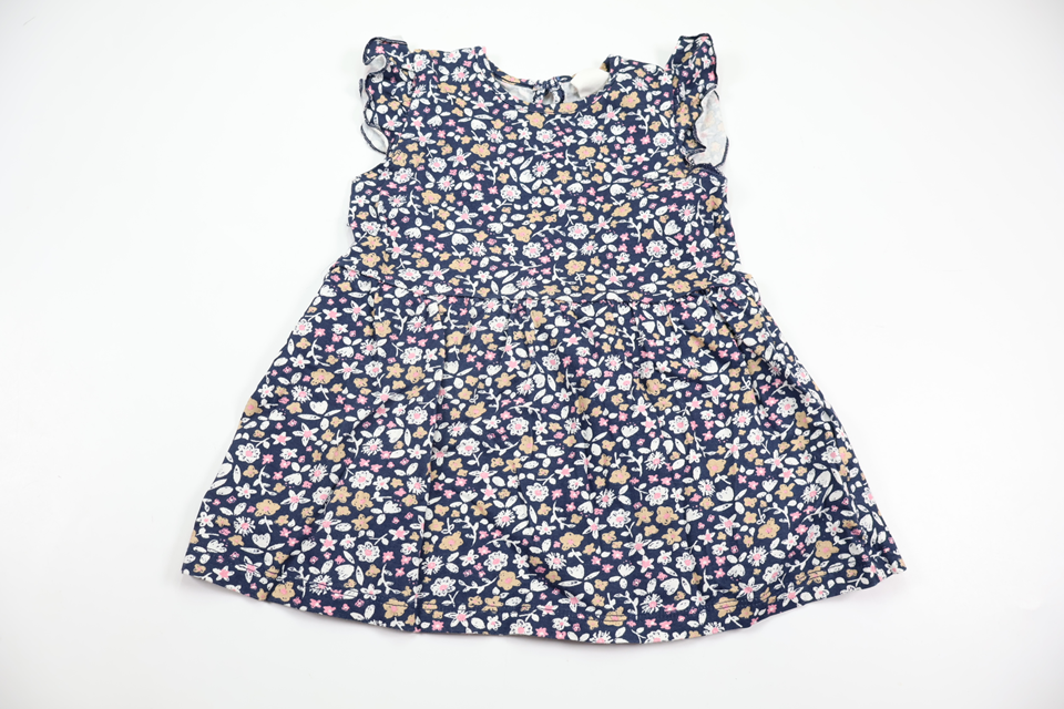 Blommig klänning från H&M - Storlek 74 - Marinblå