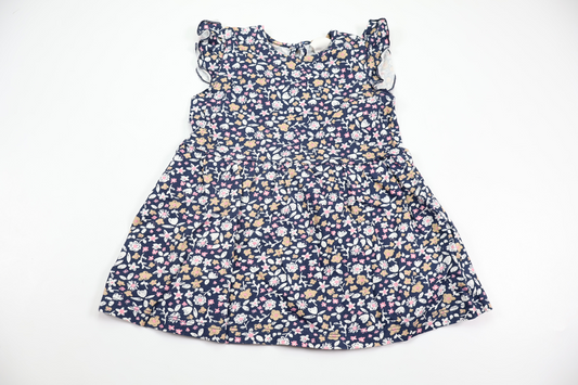 Blommig klänning från H&M - Storlek 74 - Marinblå