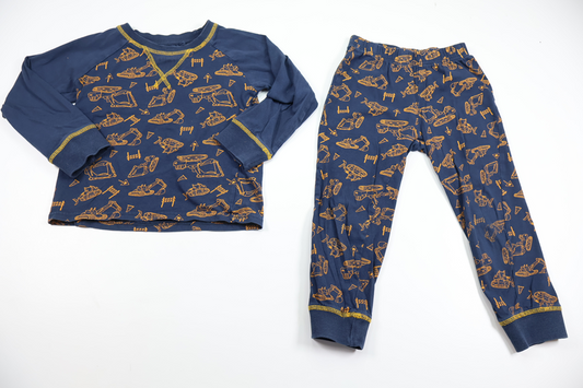 Tvådelad pyjamas från Monster Trucks - Storlek 98/104 - Marinblå