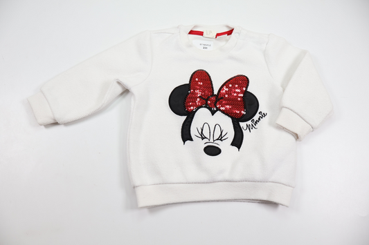 Sweatshirt i fleece från H&M - Storlek 74 - Vit