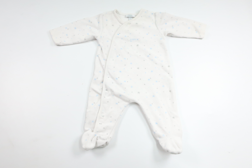Pyjamas with stars in fleece from Primo Corredino - Size 56 - White