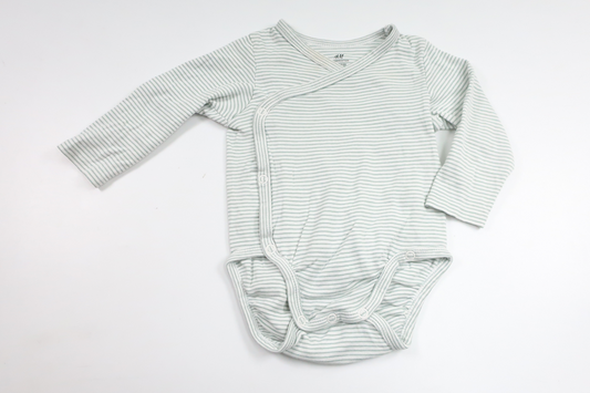 Randig omlottbody från H&M - Storlek 68 - Grön