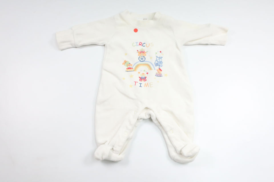 Pyjamas i fleece från H&M - Storlek 50/56 - Vit