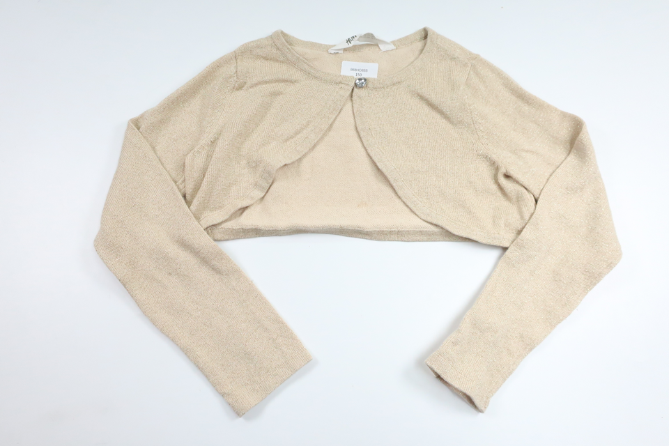 Glittrig bolero från H&M - Storlek 122/128 - Beige