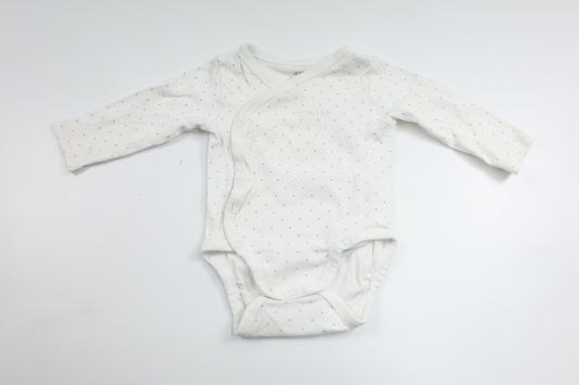 Prickig omlottbody från H&M - Storlek 62 - Vit