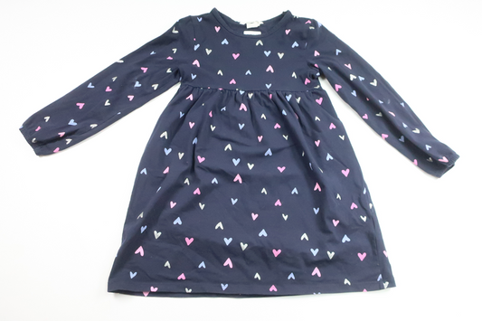 Klänning med hjärtan från H&M - Storlek 122 - Marinblå