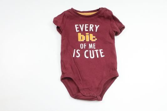 Body från Petite Mini - Storlek 62 - Vinröd