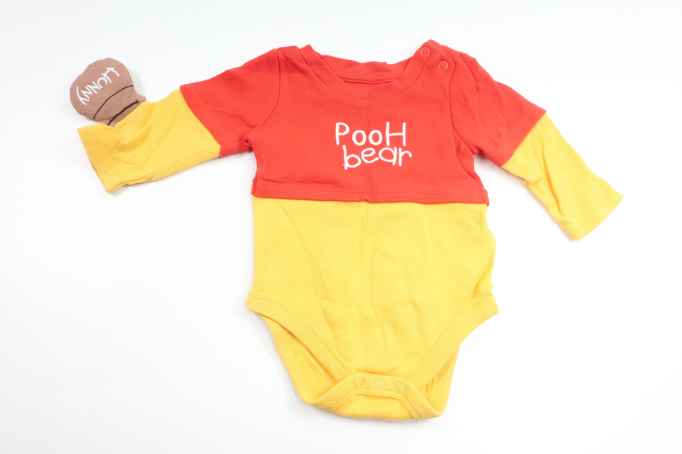 Body med Nalle Puh från Disney - Storlek 62/68 - Gul