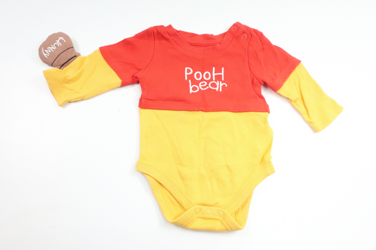 Body med Nalle Puh från Disney - Storlek 62/68 - Gul