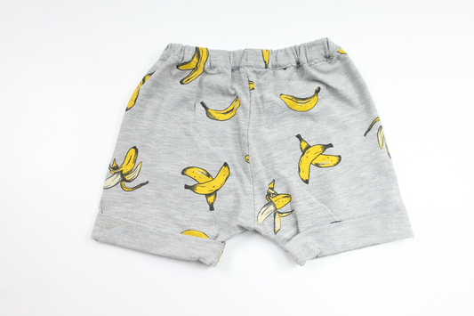 Shorts med bananer från Hemsytt - Storlek 68 - Grå