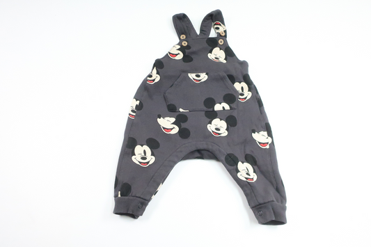 Hängselbyxor med Musse Pigg från H&M - Storlek 68 - Grå